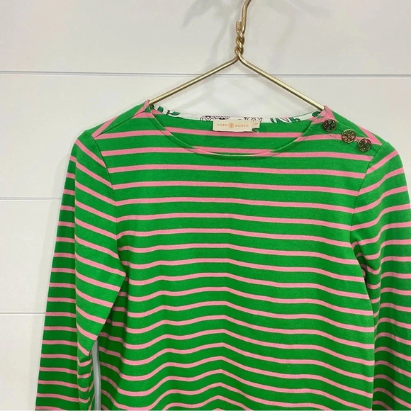 Tory Burch Boat Neck Diver Striped Top Small - Picture 6 of 11